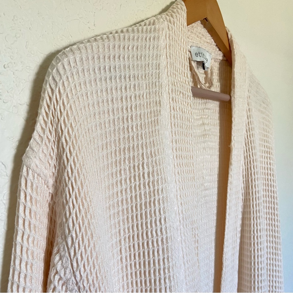 Ettitude Waffle Bamboo Cream Robe - Picture 7 of 11
